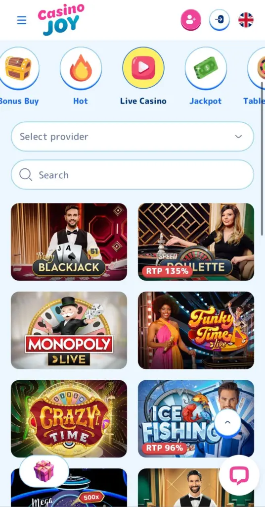 live-casino-casinoJoy